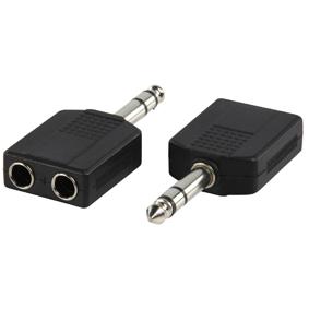 ADAPTERI STEREO 6 3MM UROS 2X6 3MM NAAR Elektrolinna Oy