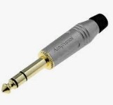 Amphenol kullattu 6,3mm Stereoplugi - Suora, johtoon