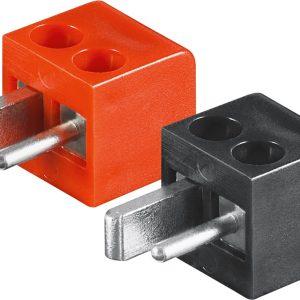 Kaiutinliitinpari punainen ja musta 2 Pin DIN liitin
