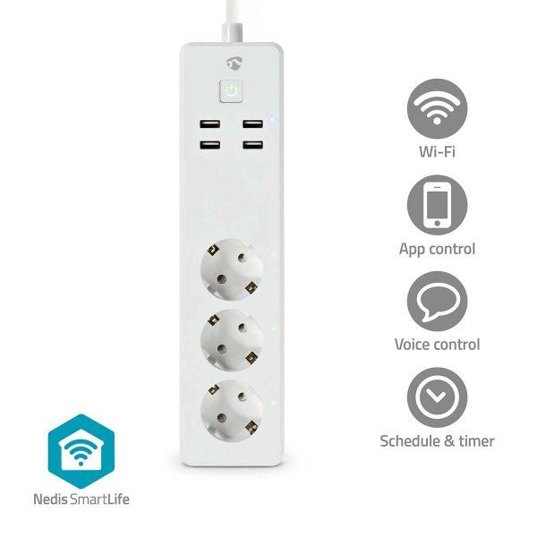 älykäs jatkojohto 3x suko + 4 usb A porttia