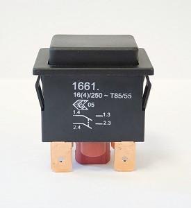 Painokytkin 16A 250V, 2-Napainen. Esim. Klapikone