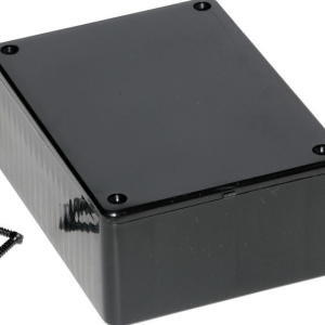 1591SSBK - Monikäyttöinen GPABS-kotelo 1591 82.2x110x44mm Musta ABS IP54, Hammond