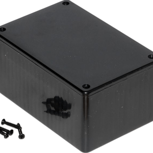 1591TSBK - Monikäyttöinen GPABS-kotelo 1591 80x120x58.7mm Musta ABS IP54, Hammond