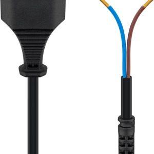 Verkkovirtajohto Euroliitin, toinen pää avoin holkeilla.